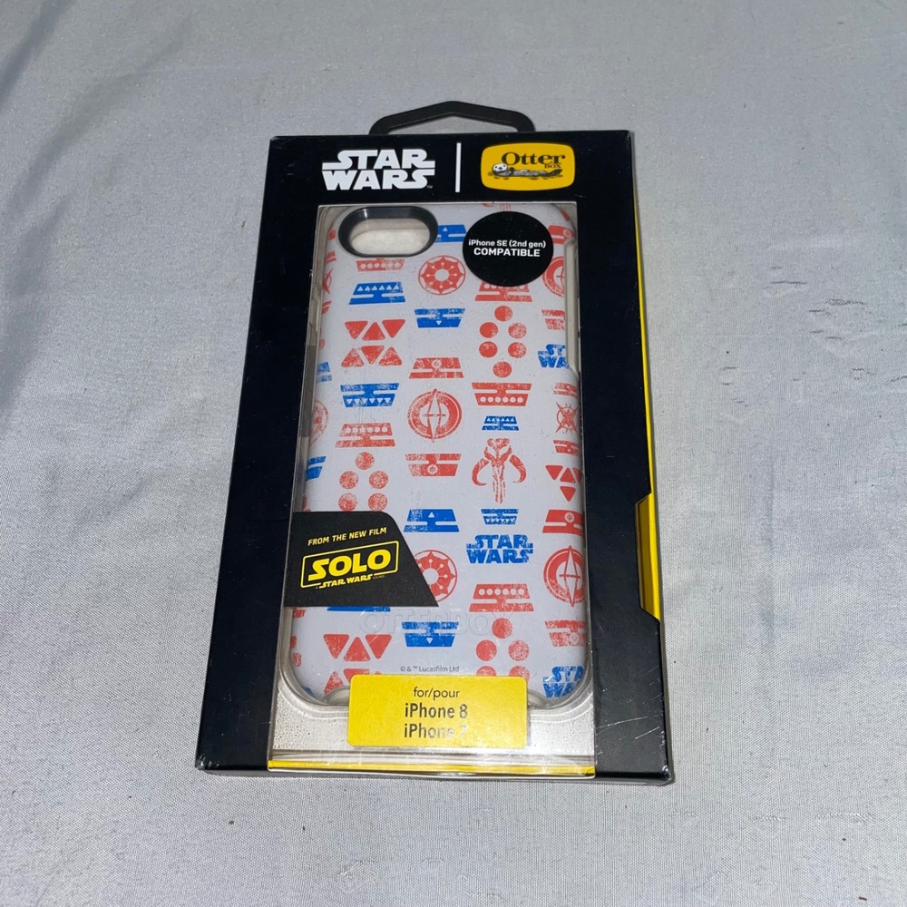 OtterBox Symmetry Star Wars Solo iPhone SE 2nd Gen 8 7 Case All or Nothing White